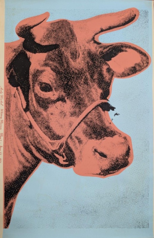 After Andy Warhol 1971 Cow (Blue) Print 45 1/4 x 29 5/8in gallery