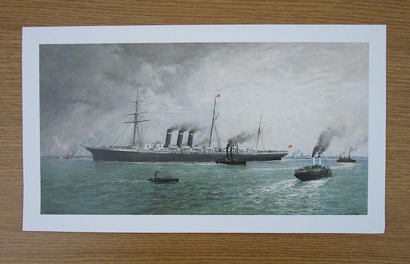 10.0" x 5.7" OCEAN LINER ART PRINT SS CITY OF NEW YORK LEAVING LIVERPOOL 1888 gallery