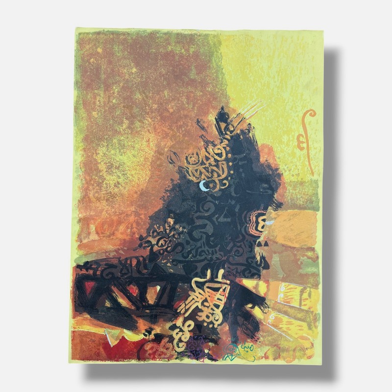 Rashid Diab «Ecos De La Memoria» P.A. Signed Limited Wall Art Print, 77 x 101 cm