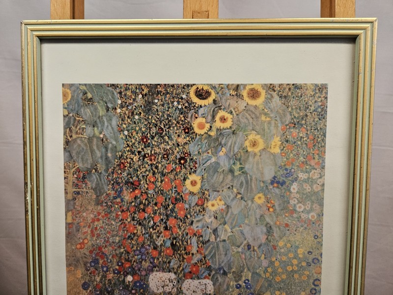 G. KLIMT GARDEN WITH SUNFLOWERS GIARDINO DI CAMPAGNA CON GIRASOLI COUNTRY PRINT gallery