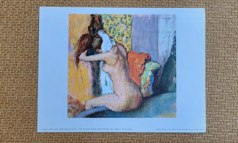 Vintage Art Reproduction Print: After the Bath, Woman Drying Her Neck by Degas gallery