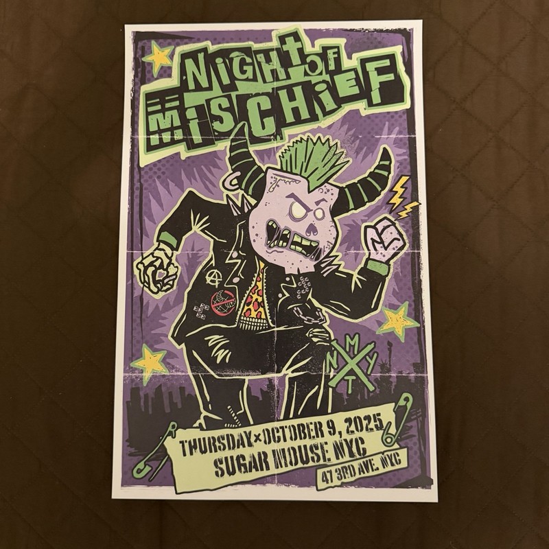 Mischief Toys Night of Mischief 2025 Art Print Zombie Punk Gastley LE 125