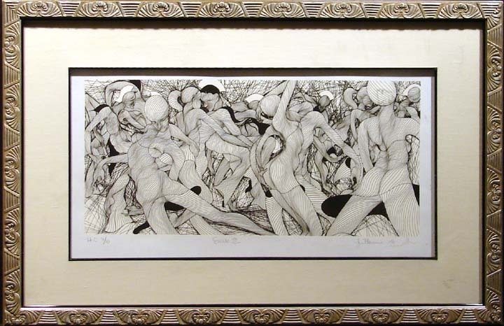 Azoulay Escale II Dance Line Serigraph Black Whi HAND SIGNED LIMITED EDITION