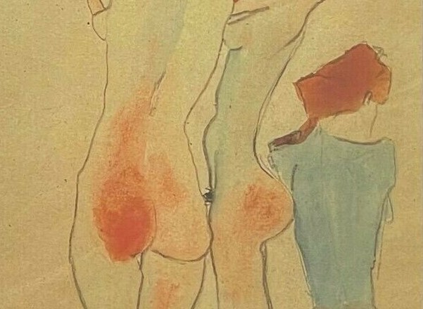 Egon Schiele Three Nudes From Behind Signed Lithograph 70 x 50 cm Ltd 191/200 gallery