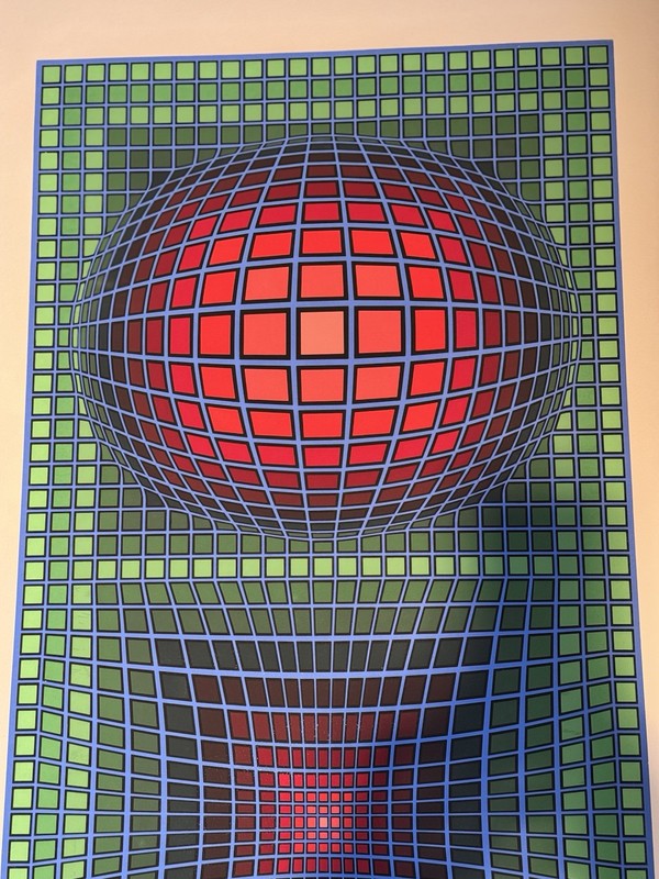 Victor Vasarely ‘Composition’ Signed & Numbered OpArt MCM gallery