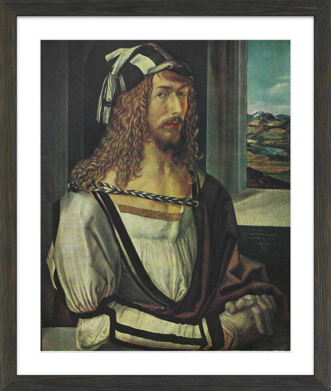 Albrecht Dürer – Self-Portrait 1498 – Early Northern Renaissance Art Print Durer