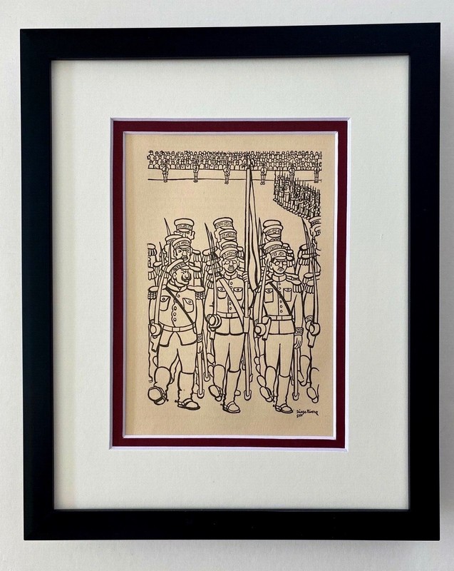 DIEGO RIVERA ORIGINAL 1938 SIGNED ON THE PLATE GRAVURE TO BE FRAMED AT 8X10