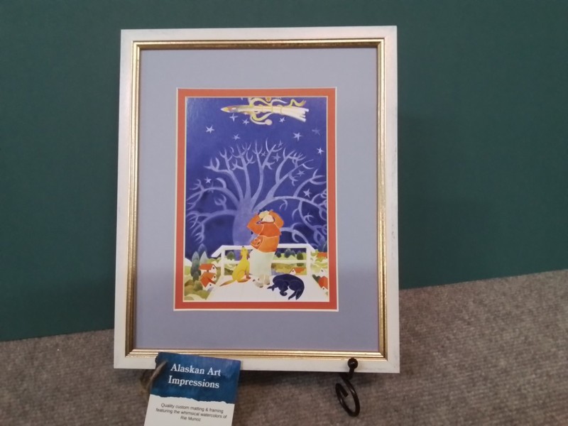 HYAKUTAKE SIGHTED New! Rie Munoz One-of-a-Kind Custom Framed Art Card