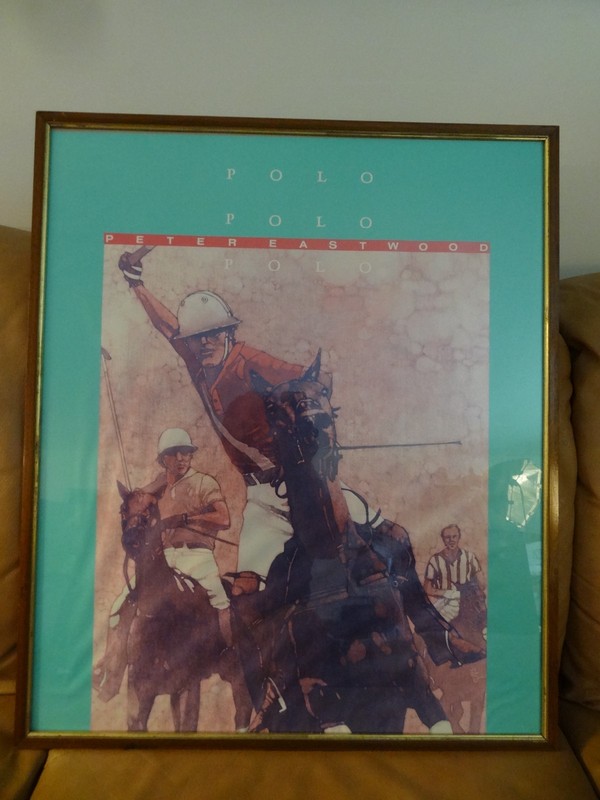 Polo Match Peter Eastwood Framed Poster Glass Covered