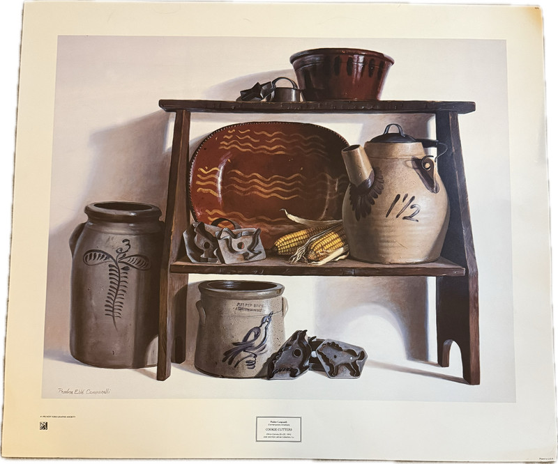 Cookie Cutters by Pauline Campanelli, Unframed 28″ x 25″ Collectible Print