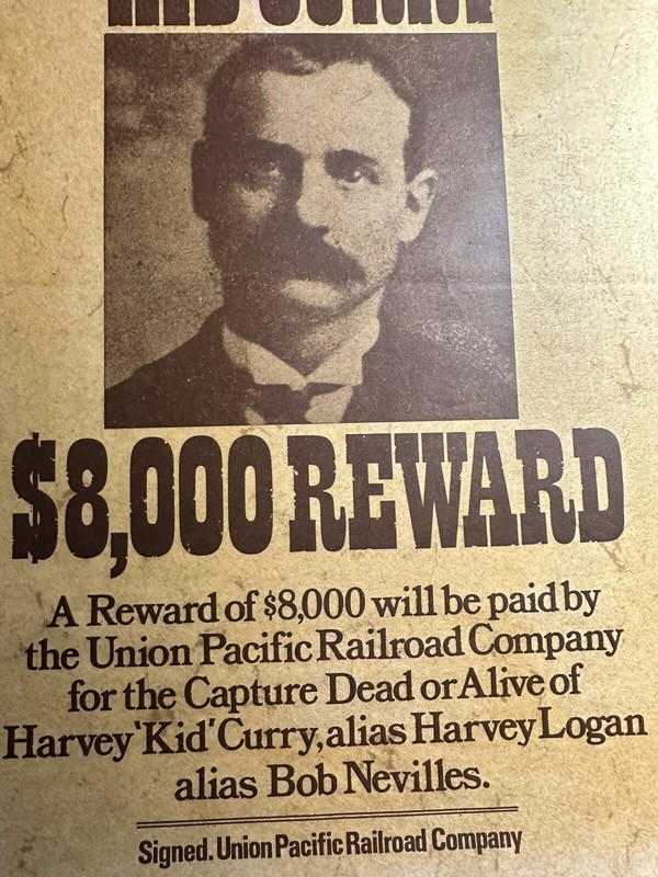 Notice Reward Union Pacific Train Robber Kid Curry Poster 15.5 x 10.5" Parchment gallery
