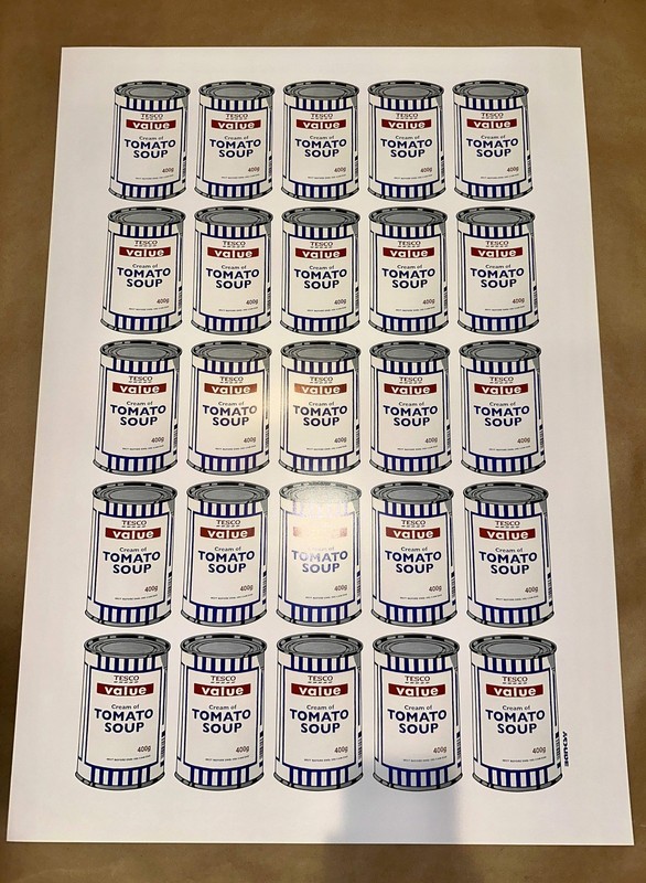 Banksy Soup Cans 2006 Limited Edition Official Lithograph with Original POW Tube