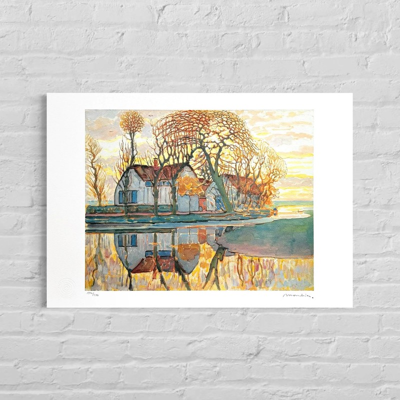 Piet Mondrian Duivendrecht Lithograph on Arches 300gsm 16.5x23in (42x59 cm)