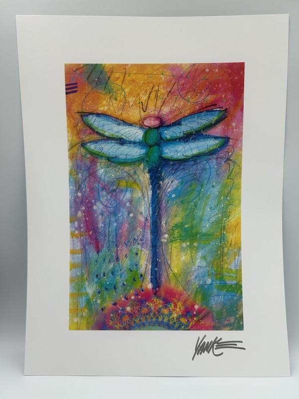 Tim Yanke Dragonfly Lithograph 2024 Signed Park West Print w/ COA Modern Art
