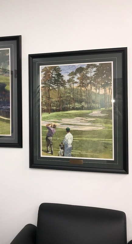 Bart Forbes - CATHEDRAL OF PINES Golf Lithograph at Augusta Masters Framed gallery