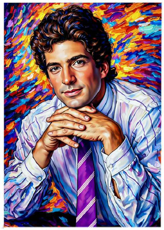 JOHN F KENNEDY JR * Fun Novelty * POLITICS * Illustrated Art Card * ATC ACEO