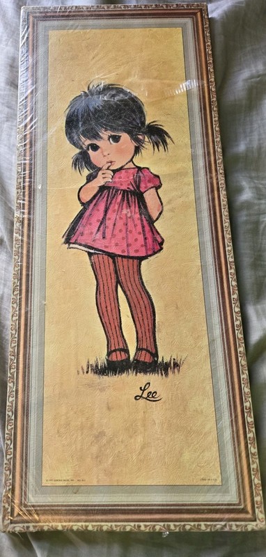 Vtg 1971 Soroka Sales Eden Lee Girl Picture In Cellophane 8 X 20