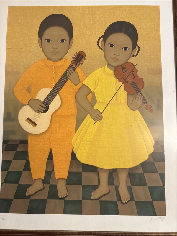 Gustavo Montoya ( Los Ninos Series) NINOS MUSICOS BOY AND GIRL ( Free Shipping)