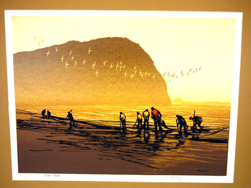 Roger Berghoff Signed Screen Print Serigraph LOW TIDE McM Seascape Northwest ART gallery