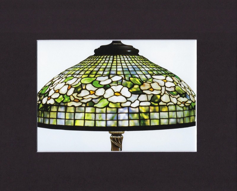 8X10 Matted Print Art Picture Louis Comfort Tiffany Stained Glass: Shade Detail