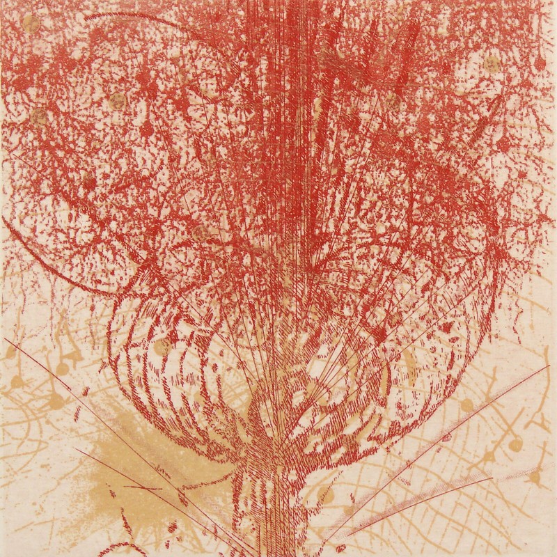 Original etching, aquatint, color, by Rosalyn Richards