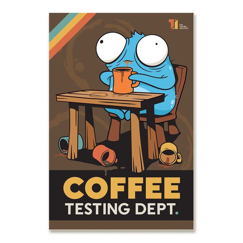 ANDREW BELL COFFEE TESTING DEPARTMENT LOWBROW ART PRINT BY DEAD ZEBRA