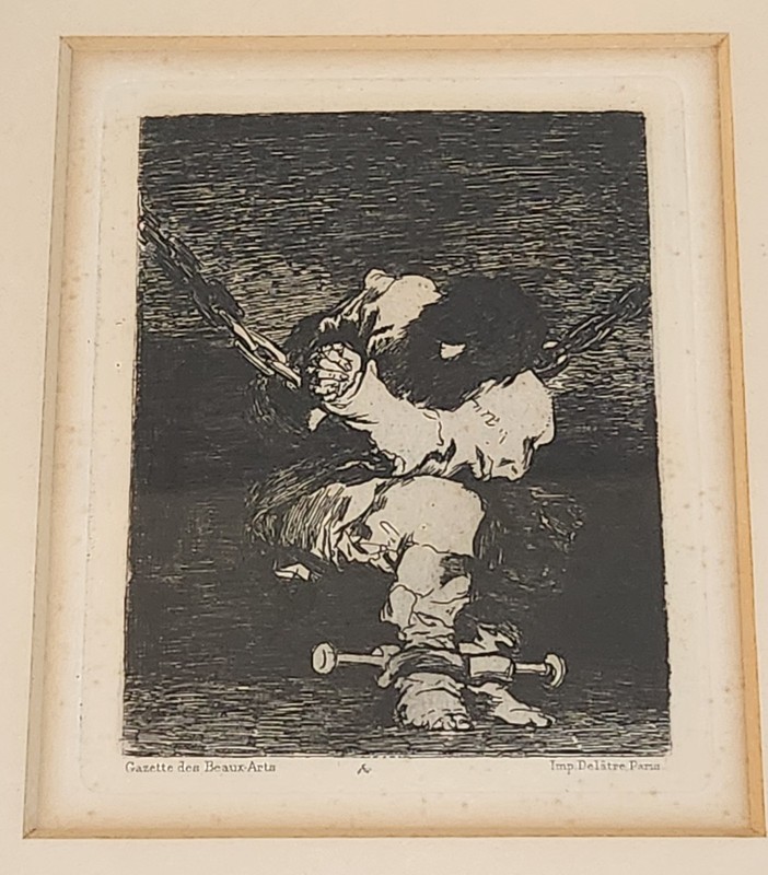 Francisco Goya Etching Le Prisoner Framed
