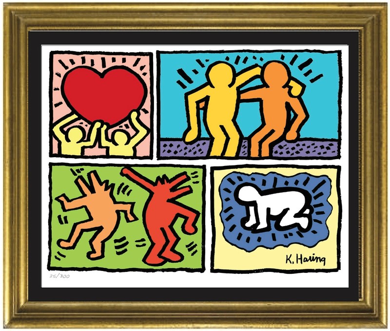 Keith Haring “Pop Shop Quad” «Signed/Hand-Numbered Ltd Edion Print (unframed)