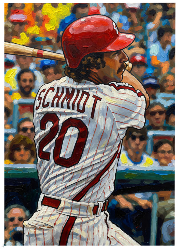 MIKE SCHMIDT * Philadelphia Phillies * BASEBALL * Illustrated Art Card * ACEO