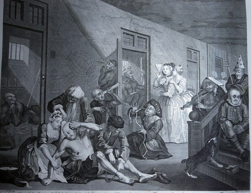 1797 After William Hogarth Engraving A RAKE’S PROGRESS PLATE 8 Thomas Cook