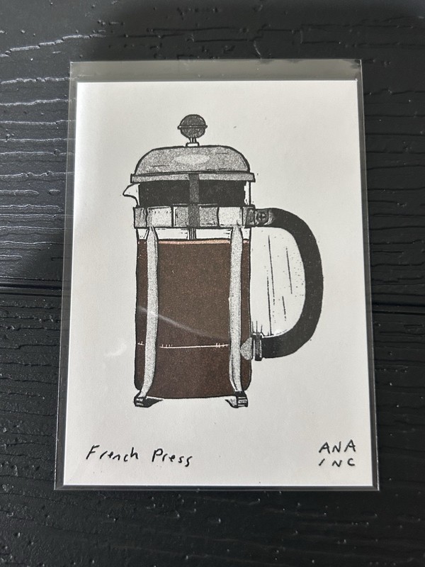 Ana Inciardi Mini Print – “ French Press “ – Free Shipping