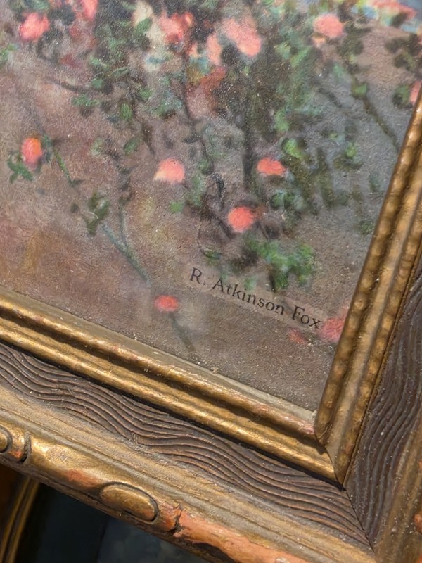 Vintage R. Atkinson Fox "Sunset Dreams" Print In Original Frame FREE SHIPPING gallery