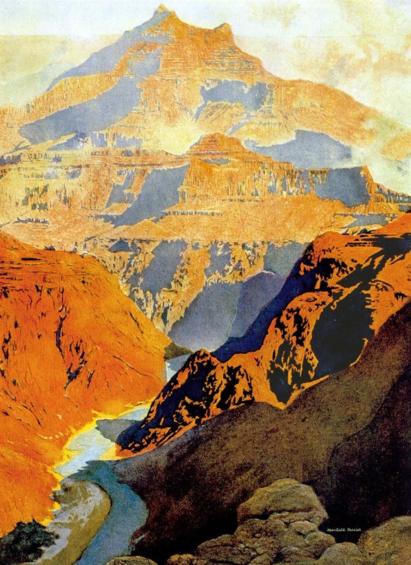 The Grand Canyon, Maxfield Parrish, Landscape 16″ X 22″ Art Nouveau giclee print