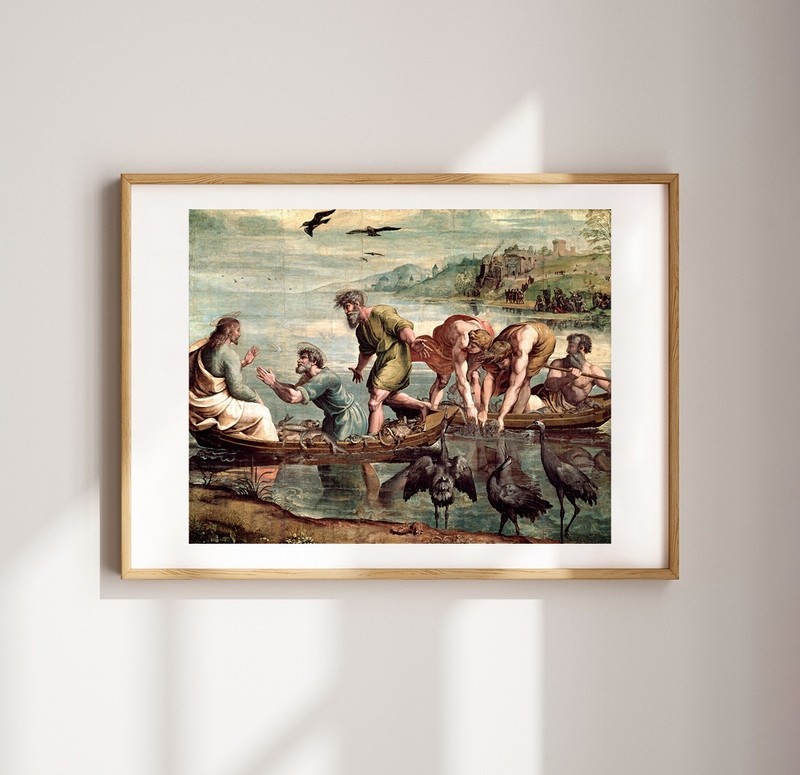 Art print Raphael The Miraculous Draught of Fishes poster wall Art painting gallery