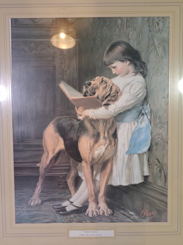 Briton Riviere Naughty Boy Framed Print Victorian Child Dog Picture Art gallery