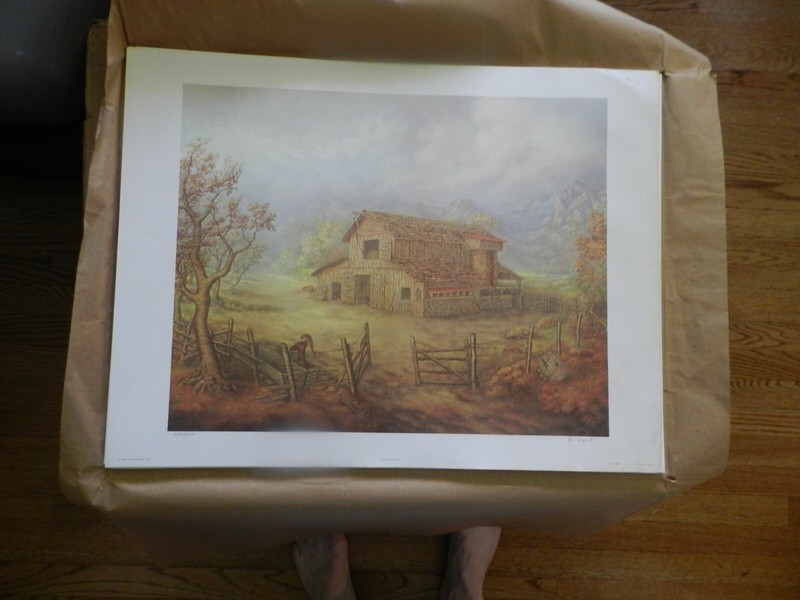 BARN by Ripple Rasmussen 25" x 19" signed #448 of 1500 lithograph gallery