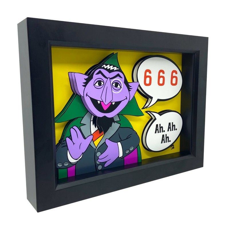 Sesame Street Count von Count 666 Horror 3D Pop Art Print Dark Decor Artwork