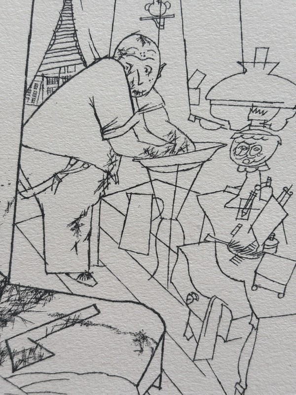 GEORGE GROSZ “Sex Murder in Ackerstrasse.” Signed Lithograph 1922 gallery