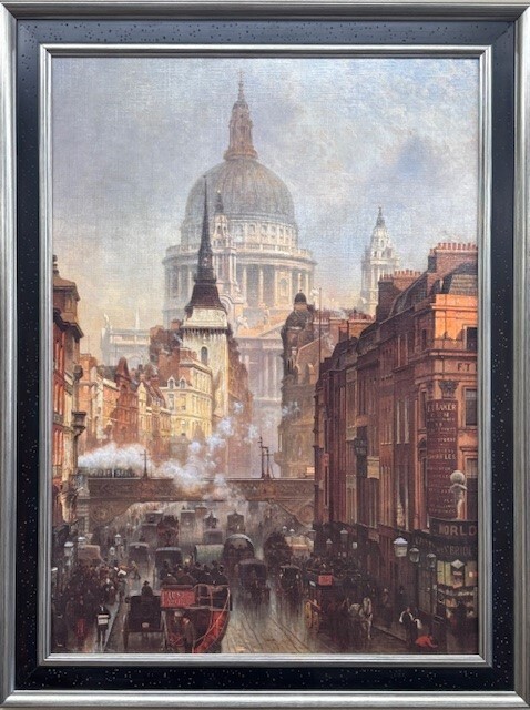 John O’Connor «Ludgate, Evening 1887» Framed Art London Street Scene NEW