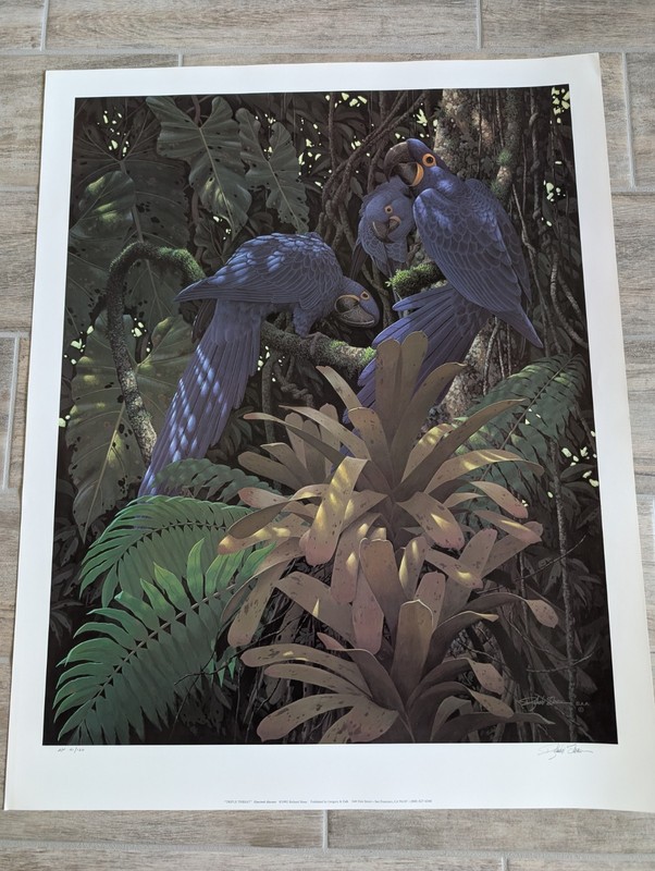 Wildlife Artist Richard Sloan (1935 – 2007) «Triple Threat»