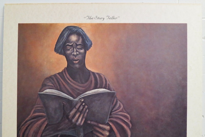 RARE - Ernie Barnes - The STORY TELLER Print - Black Interest - African American gallery