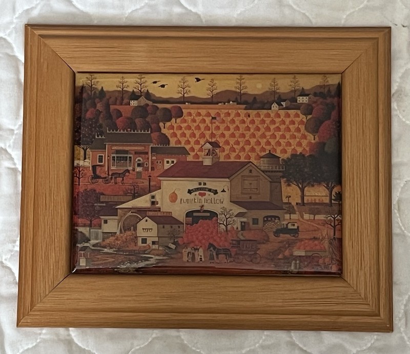 Georgina's Country Creations Set of 4 Framed Folk Art Prints Farm Scenes gallery