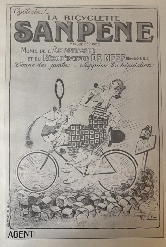 Original 1973 SANPENE Bicycle Poster Print Page 91 French Vintage Cycling Art