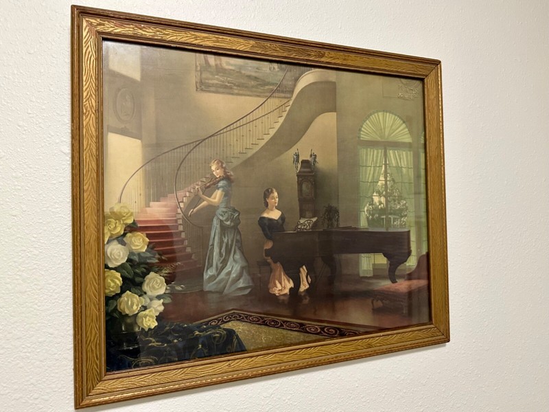Rare Vintage Painting - R. Brownell McGrew "Morning Melody" Framed Art Piece gallery