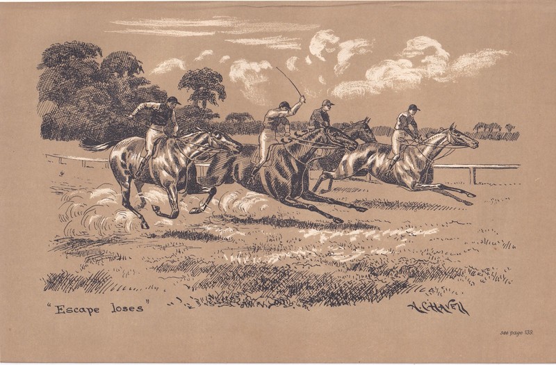 Antique Jockeys Horse Racing Sports Print 1897