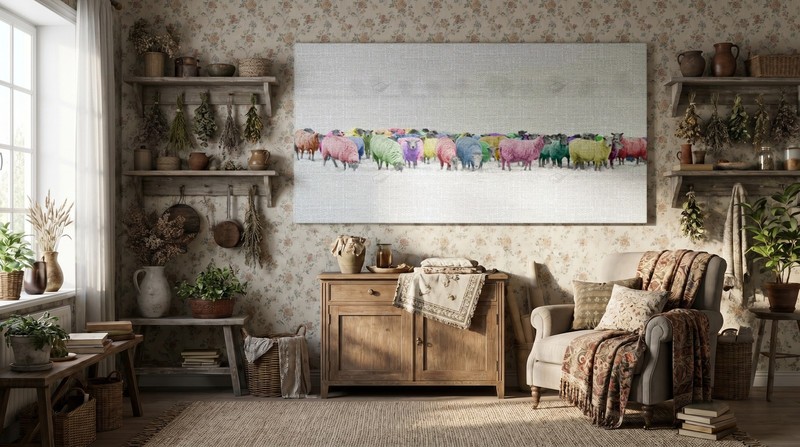 Artographie - Rainbow Sheep - Art Print on Paper or Canvas gallery