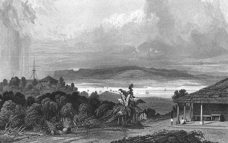 MALAYSIA, Penang Island Pulau Pinang PEARL OF ORIENT ~ 1842 Art Print Engraving