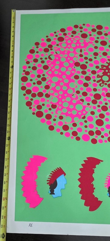 Thomas Ritter Native American Optical Illusion Neon Art Psychedelic Collectible gallery
