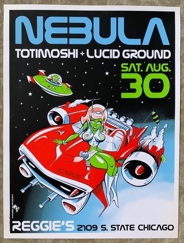 NEBULA Totimoshi Lucid Ground Stoner Metal Rock Concert 2008 SCREEN PRINT poster