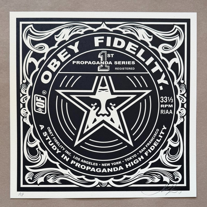 Shepard Fairey Fidelity Propaganda Signed AP Art Print Poster Obey Giant Rare